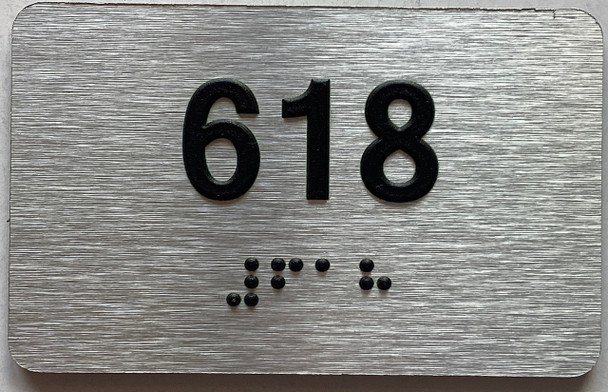 ADA APARTMENT NUMBER 618 SIGN
