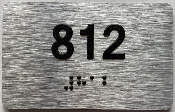 ADA APARTMENT NUMBER 812 SIGN