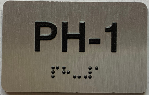 ADA APARTMENT NUMBER PH-1 SIGN