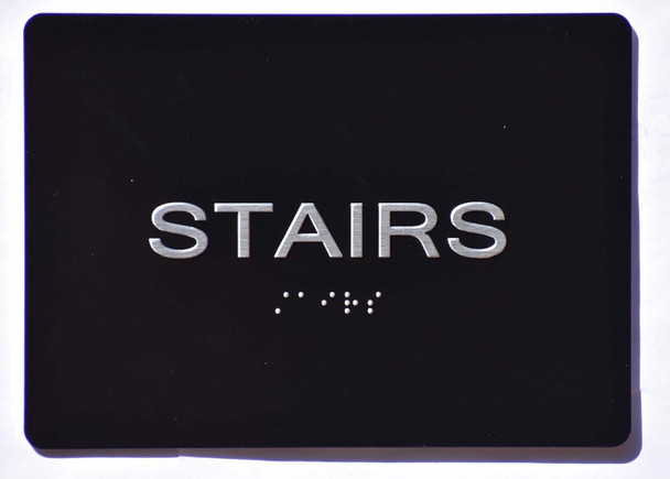 Black Floor number  -Tactile Graphics Grade 2 Braille Text with raised letters  Sign