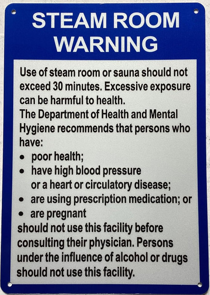 Steam Room Warning sign Steam Room Warning sign