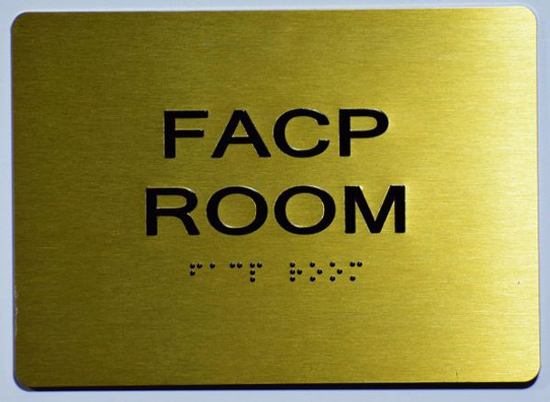 ADA FACP ROOM GOLD 5X7- SIGN