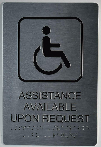 ADA ASSISTANCE AVAILABLE UPON REQUEST SIGN