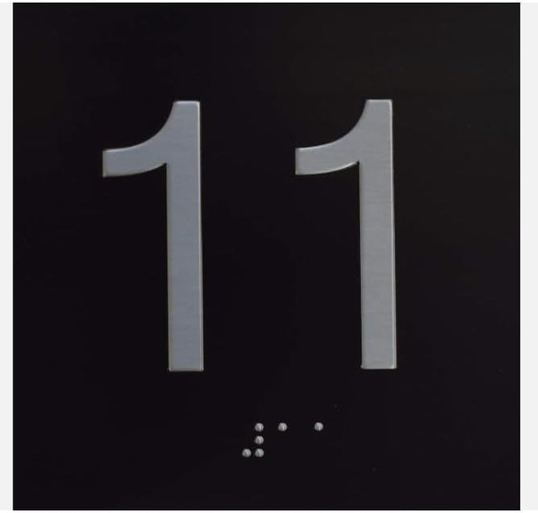 ADA 11TH FLOOR ELEVATOR JAMB PLATE SIGN ADA 11TH FLOOR ELEVATOR JAMB PLATE SIGN