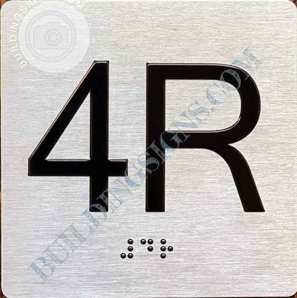 ADA APARTMENT NUMBER 4R SIGN