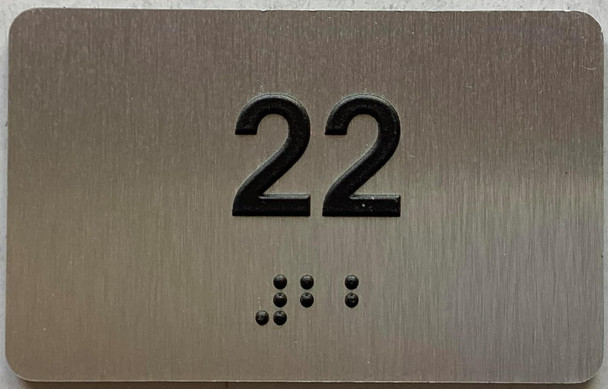 ADA APARTMENT NUMBER - UNIT NUMBER SIGN