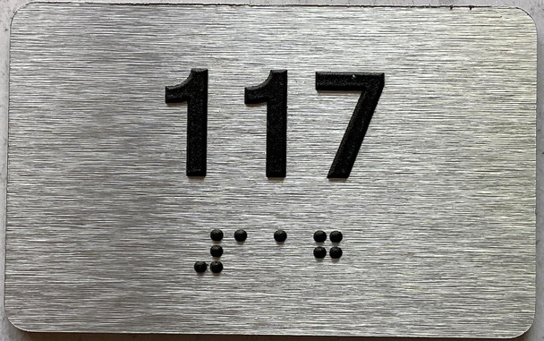 ADA APARTMENT NUMBER - UNIT NUMBER SIGN