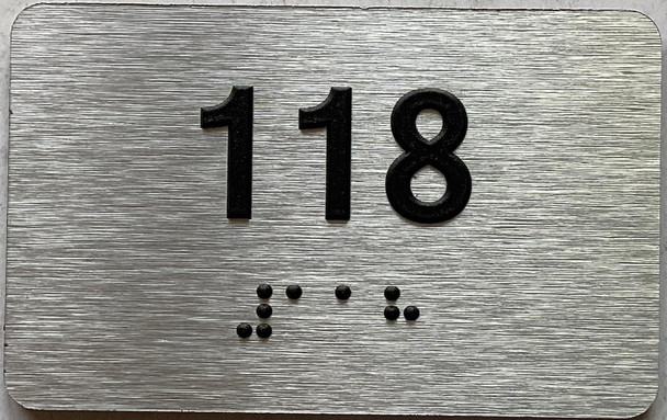 ADA APARTMENT NUMBER - UNIT NUMBER SIGN