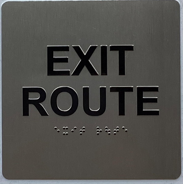ADA EXIT ROUTE SIGN