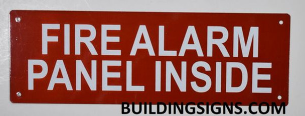FIRE Alarm Panel Inside Sign FIRE Alarm Panel Inside Sign