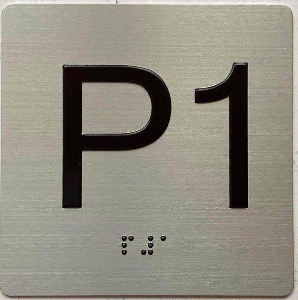 ADA ELEVATOR PARKING 1 (P1) FLOOR SIGN