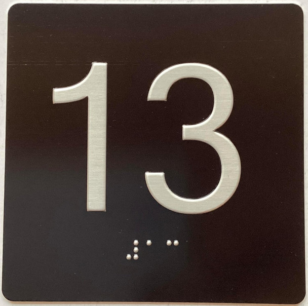 ADA ELEVATOR 13 FLOOR SIGN