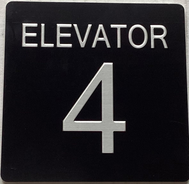 ADA ELEVATOR FLOOR NUMBER (ELEVATOR NUMBER 4) SIGN