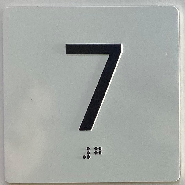 ADA ELEVATOR FLOOR 7 /JAMB PLATE FLOOR 7 SIGN