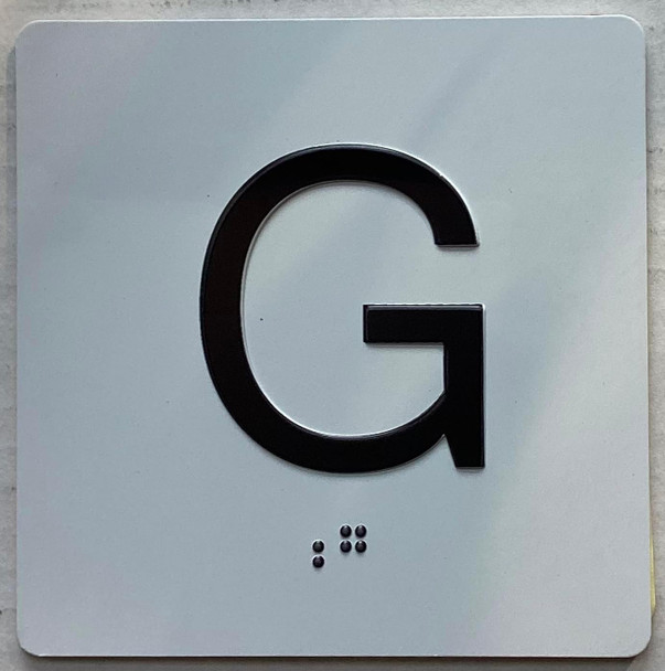 ADA ELEVATOR FLOOR G /JAMB PLATE FLOOR GROUND SIGN