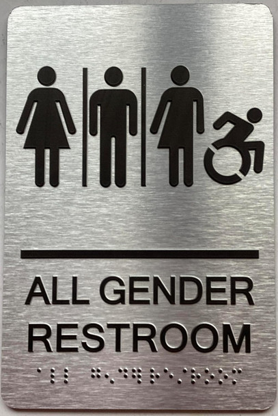 ADA ALL GENDER RESTROOM ACCESSIBLE SIGN