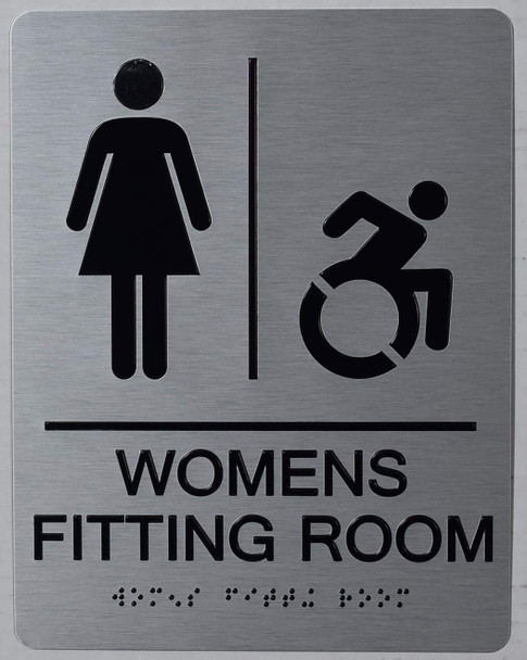 WomenS Fitting Room ACCESSIBLE with Symbol-Tactiles