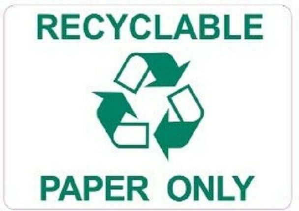 Recyclable Paper Only Sticker Recyclable Paper Only Sticker
