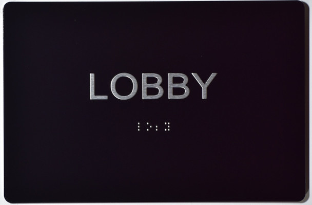 Lobby Floor Number-Braille with Raised Tactile Graphics and Letters-