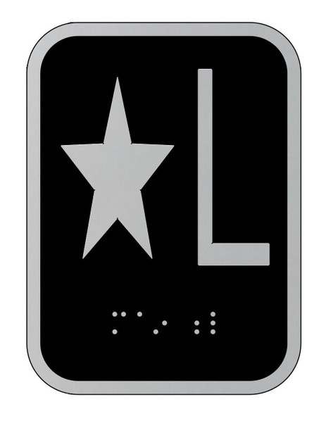 Elevator floor number Star L- Elevator Jamb Plate Star L Elevator floor number Star L- Elevator Jamb Plate Star L