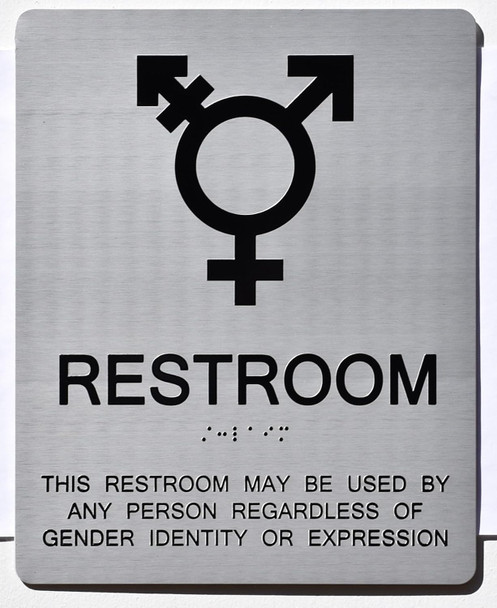 RESTROOM Tactile Graphics Grade 2 Braille Text with raised letters