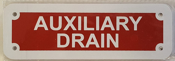 AUXILIARY DRAIN SIGN AUXILIARY DRAIN SIGN