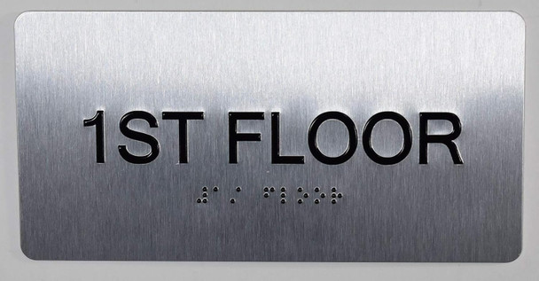 1ST Floor Sign-Tactile Signs - Floor Number Tactile Touch Braille Sign-Tactile Signs