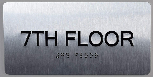 7th Floor Sign-Tactile Signs - Floor Number Tactile Touch Braille Sign-Tactile Signs