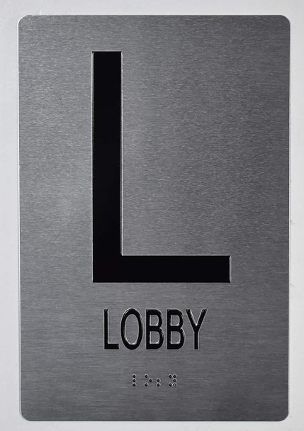 Lobby Floor Sign-Tactile Signs  Silver - Tactile Touch Braille Sign-Tactile Signs Lobby Floor Sign-Tactile Signs  Silver - Tactile Touch Braille Sign-Tactile Signs