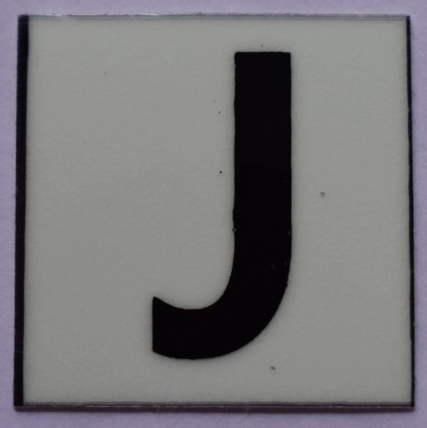 PHOTOLUMINESCENT DOOR NUMBER J SIGN PHOTOLUMINESCENT DOOR NUMBER J SIGN