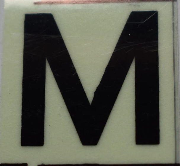 PHOTOLUMINESCENT DOOR NUMBER M SIGN PHOTOLUMINESCENT DOOR NUMBER M SIGN
