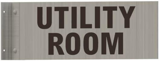 Utility Room Sign -Two-Sided/Double Sided Projecting, Corridor and Hallway Sign