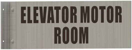 Elevator Motor Room Sign-Two-Sided/Double Sided Projecting, Corridor and Hallway Sign