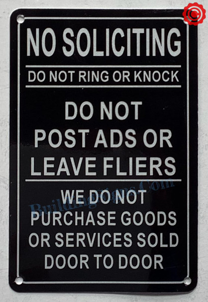 NO SOLICITING DO NOT RING OR KNOCK SIGN NO SOLICITING DO NOT RING OR KNOCK SIGN