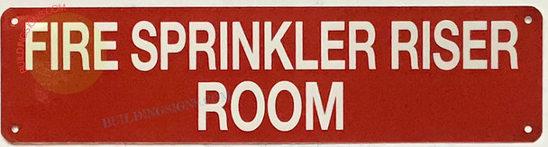 FIRE SPRINKLER RISER ROOM SIGN, Fire Safety Sign