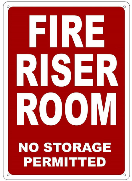 FIRE Riser Room Sign FIRE Riser Room Sign