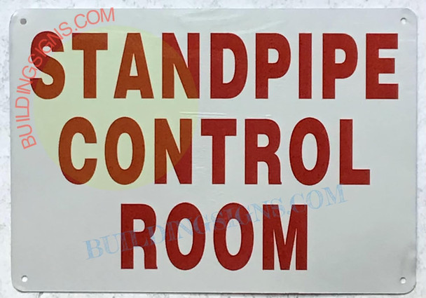 STANDPIPE CONTROL ROOM SIGN STANDPIPE CONTROL ROOM SIGN
