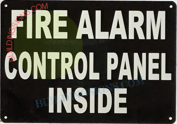 FIRE ALARM CONTROL PANEL INSIDE SIGN