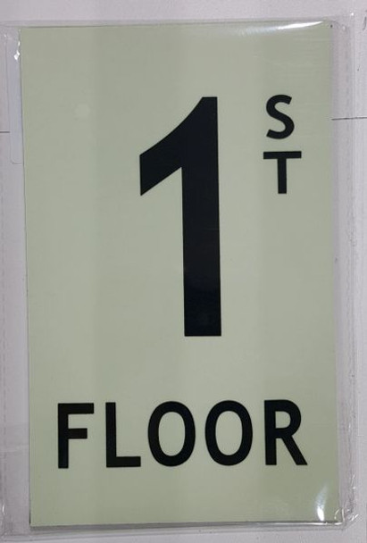 FLOOR NUMBER Sign1ST FLOOR SignPHOTOLUMINESCENT GLOW IN THE DARK SIGN FLOOR NUMBER Sign1ST FLOOR SignPHOTOLUMINESCENT GLOW IN THE DARK SIGN
