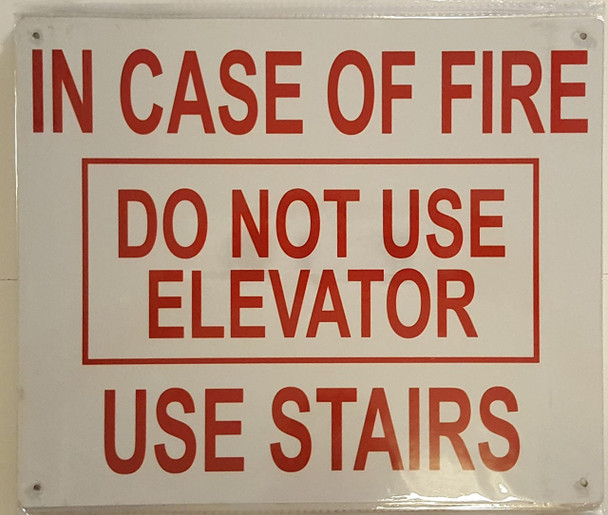 In Case Of Fire Do Not Use Elevator Sign In Case Of Fire Do Not Use Elevator Sign