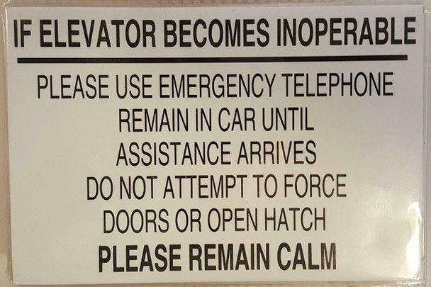 ELEVATOR SIGN ELEVATOR SIGN