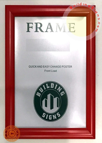 RED Poster Frame 6x9 Inches, snap frame, Outdoor Poster Display Unit
