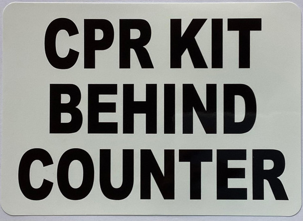 CPR KIT BEHING COUNTER Decal/STICKER CPR KIT BEHING COUNTER Decal/STICKER