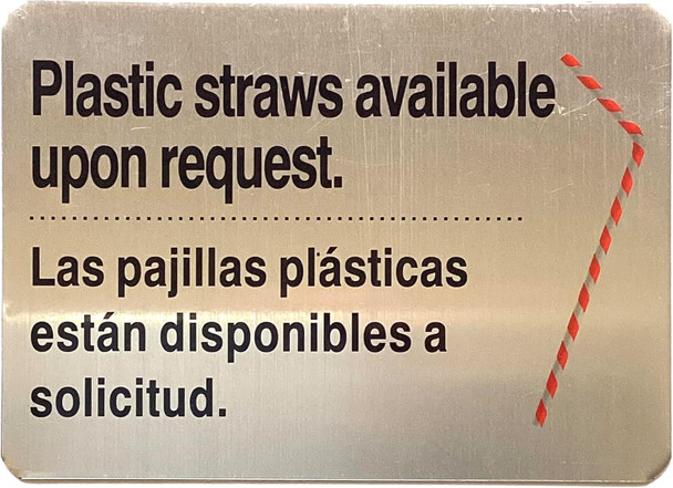 RESTURANT PLASTIC STRAWS AVAILABLE UPON REQUEST SIGN NYC New York City food service establishments RESTURANT PLASTIC STRAWS AVAILABLE UPON REQUEST SIGN NYC New York City food service establishments