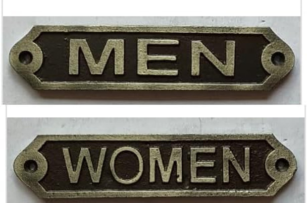 Cast Aluminum Men & Women sign Cast Aluminum Men & Women sign