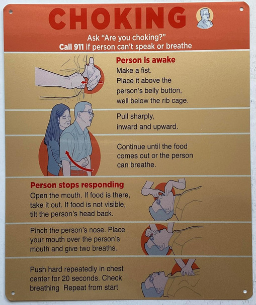 CHOKING POSTER SIGN CHOKING POSTER SIGN