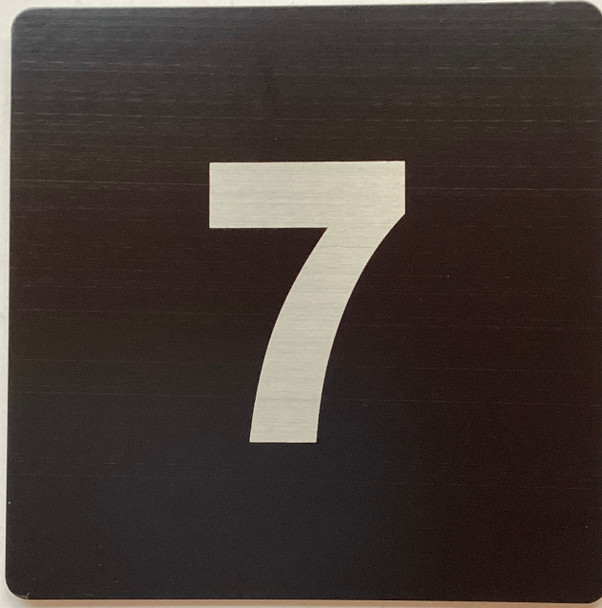 Apartment number sign/DOOR NUMBER SIGN 4x4 inch, Black, with double sided tape-The Broadway Line