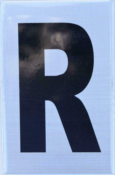 Apartment Number SignLetter R  - Porte D'argent line Apartment Number SignLetter R  - Porte D'argent line