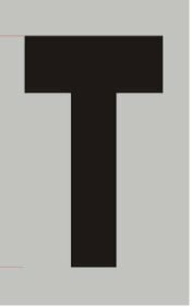 Apartment Number SignLetter T R  - Porte D'argent line
