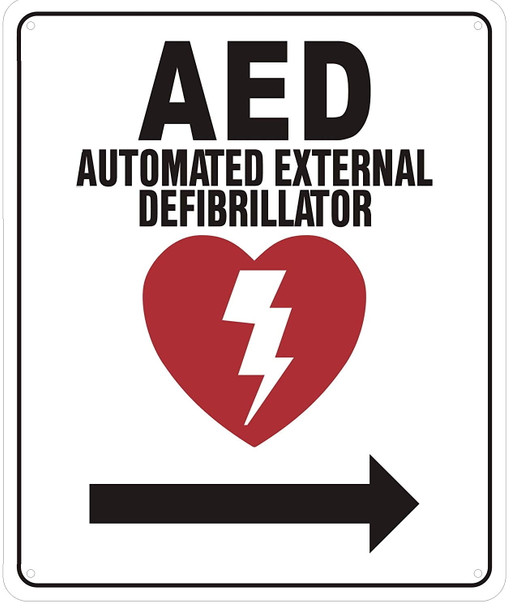 AED AUTOMATED External DEFIBRILLATOR (Arrow Right)